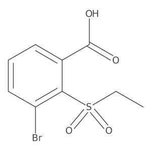 3-Bromo-2-(ethanesulfonyl)benzoic acid Structure
