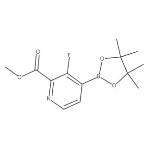 Methyl 3-fluoro-4-(tetramethyl-1,3,2-dioxaborolan-2-yl)pyridine-2-carboxylate Structure