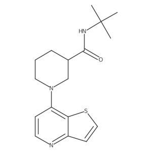 N-tert-butyl-1-{thieno[3,2-b]pyridin-7-yl}piperidine-3-carboxamide Structure