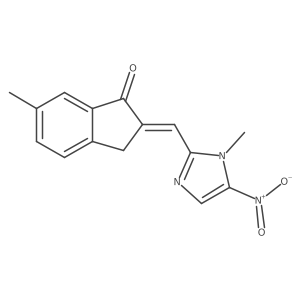 2,3-Dihydro-6-methyl-2-[(1-methyl-5-nitro-1H-imidazol-2-yl)methylene]-1H-inden-1-one Structure