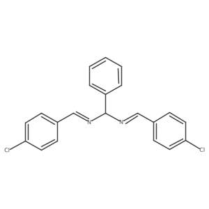 N,N'-Bis-(4-chlorobenzylidene)-C-phenylmethanediamine Structure