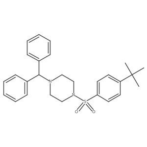1-(4-Tert-butylbenzenesulfonyl)-4-(diphenylmethyl)piperazine结构式