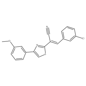 (Z)-3-(3-chlorophenyl)-2-(4-(3-methoxyphenyl)thiazol-2-yl)acrylonitrile Structure