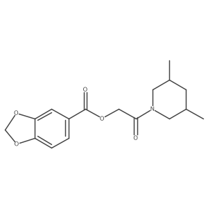 [2-(3,5-Dimethylpiperidin-1-yl)-2-oxoethyl] 1,3-benzodioxole-5-carboxylate Structure