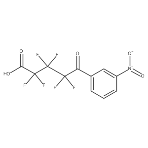 I+/-,I+/-,I(2),I(2),I(3),I(3)-Hexafluoro-3-nitro-I-oxobenzenepentanoic acid Structure