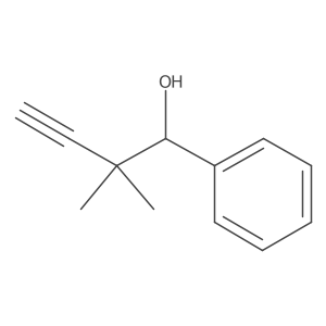 2,2-Dimethyl-1-phenylbut-3-yn-1-ol结构式