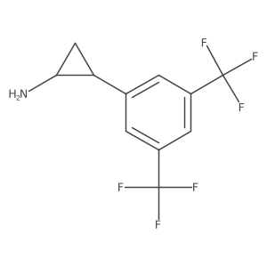 trans-2-(3,5-Bis(trifluoromethyl)phenyl)cyclopropan-1-amine结构式