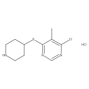 4-Chloro-5-methyl-6-(piperidin-4-ylthio)pyrimidine hydrochloride Structure