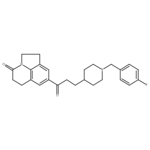 8-(3-(1-((3-Fluorophenyl)methyl)-4-piperidinyl)-1-oxopropyl)-1,2,5,6-tetrahydro-4h-pyrrolo(3,2,1-ij)quinolin-4-one结构式