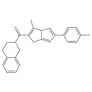 (3,4-dihydroisoquinolin-2(1H)-yl)(6-(4-fluorophenyl)-3-methylimidazo[2,1-b]thiazol-2-yl)methanone结构式