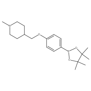 1-Methyl-4-[4-(4,4,5,5-tetramethyl-[1,3,2]dioxaborolan-2-yl)-phenoxymethyl]-piperidine Structure