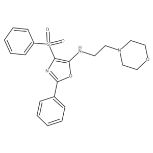 N-(2-morpholinoethyl)-2-phenyl-4-(phenylsulfonyl)oxazol-5-amine结构式