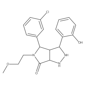 4-(3-Chlorophenyl)-3-(2-hydroxyphenyl)-5-(2-methoxyethyl)-1,2,3,3a,4,6a-hexahydropyrrolo[3,4-c]pyrazol-6-one Structure