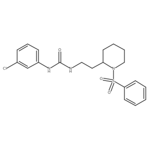 1-(3-Chlorophenyl)-3-(2-(1-(phenylsulfonyl)piperidin-2-yl)ethyl)urea结构式