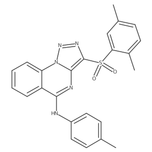 3-((2,5-dimethylphenyl)sulfonyl)-N-(p-tolyl)-[1,2,3]triazolo[1,5-a]quinazolin-5-amine结构式