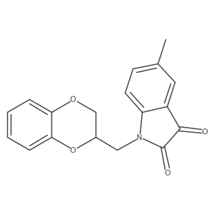 1-(2,3-dihydro-1,4-benzodioxin-2-ylmethyl)-5-methyl-1H-indole-2,3-dione Structure