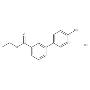 Ethyl 5-(5-aminopyridin-2-yl)pyridine-3-carboxylate;hydrochloride Structure