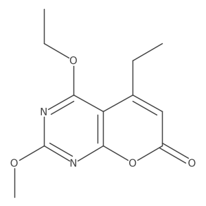 4-Ethoxy-5-ethyl-2-methoxypyrano[2,3-d]pyrimidin-7-one结构式