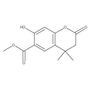Methyl 7-hydroxy-4,4-dimethyl-2-oxo-3,4-dihydro-2H-1-benzopyran-6-carboxylate结构式