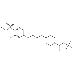 Tert-butyl 4-[3-(4-ethylsulfonyl-3-fluorophenoxy)propyl]piperidine-1-carboxylate Structure
