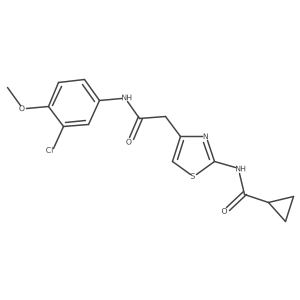 N-(4-{[(3-chloro-4-methoxyphenyl)carbamoyl]methyl}-1,3-thiazol-2-yl)cyclopropanecarboxamide Structure