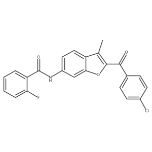 N-[2-(4-chlorobenzoyl)-3-methyl-1-benzofuran-6-yl]-2-fluorobenzamide Structure