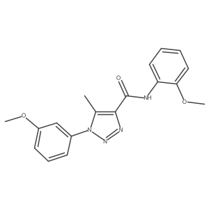N-(2-methoxyphenyl)-1-(3-methoxyphenyl)-5-methyl-1H-1,2,3-triazole-4-carboxamide结构式
