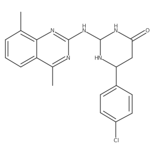 6-(4-Chlorophenyl)-2-[(4,8-dimethylquinazolin-2-yl)amino]-1,3-diazinan-4-one结构式