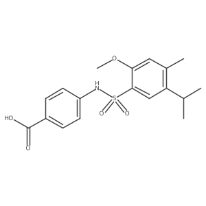 4-(5-Isopropyl-2-methoxy-4-methylphenylsulfonamido)benzoic acid结构式