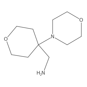 [4-(Morpholin-4-yl)oxan-4-yl]methanamine结构式