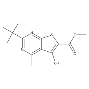 Methyl 2-tert-butyl-5-hydroxy-4-methylthieno[2,3-d]pyrimidine-6-carboxylate结构式