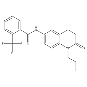 N-(2-oxo-1-propyl-1,2,3,4-tetrahydroquinolin-6-yl)-2-(trifluoromethyl)benzamide Structure