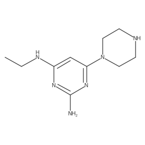 N4-Ethyl-6-(1-piperazinyl)-2,4-pyrimidinediamine Structure