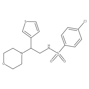 4-chloro-N-(2-morpholino-2-(thiophen-3-yl)ethyl)benzenesulfonamide Structure