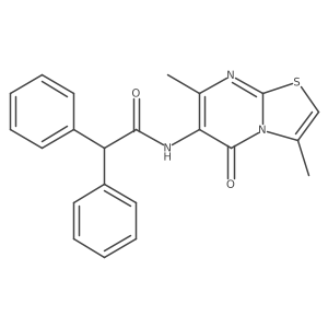 N-(3,7-dimethyl-5-oxo-5H-thiazolo[3,2-a]pyrimidin-6-yl)-2,2-diphenylacetamide Structure