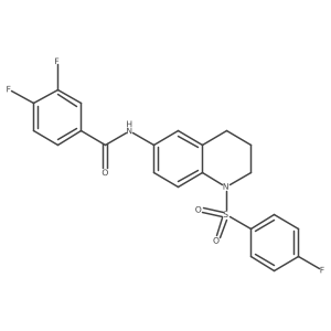3,4-difluoro-N-[1-(4-fluorobenzenesulfonyl)-1,2,3,4-tetrahydroquinolin-6-yl]benzamide Structure