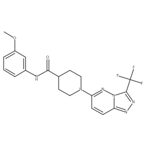 N-(3-methoxyphenyl)-1-[3-(trifluoromethyl)[1,2,4]triazolo[4,3-b]pyridazin-6-yl]piperidine-4-carboxamide结构式