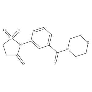 2-(3-(Morpholine-4-carbonyl)phenyl)isothiazolidin-3-one 1,1-dioxide结构式
