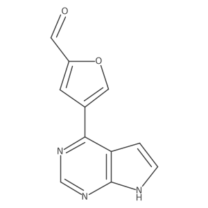 4-(7H-pyrrolo[2,3-d]pyrimidin-4-yl)furan-2-carbaldehyde Structure
