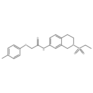 N-(2-(ethylsulfonyl)-1,2,3,4-tetrahydroisoquinolin-7-yl)-2-(p-tolyloxy)acetamide结构式