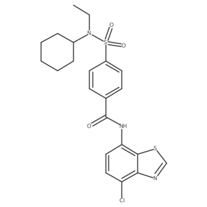 N-(4-chlorobenzo[d]thiazol-7-yl)-4-(N-cyclohexyl-N-ethylsulfamoyl)benzamide结构式