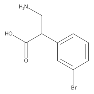 3-Amino-2-(3-bromophenyl)propanoic acid结构式