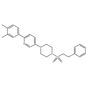 3-(3,4-Dimethylphenyl)-6-(4-(phenethylsulfonyl)piperazin-1-yl)pyridazine Structure