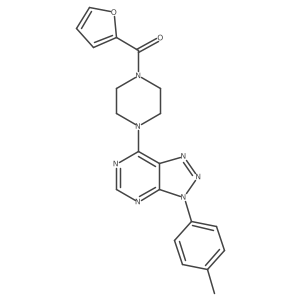 1-(furan-2-carbonyl)-4-[3-(4-methylphenyl)-3H-[1,2,3]triazolo[4,5-d]pyrimidin-7-yl]piperazine结构式