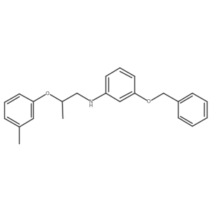 3-(Benzyloxy)-N-[2-(3-methylphenoxy)propyl]aniline结构式