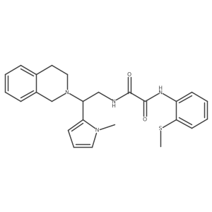 N1-(2-(3,4-dihydroisoquinolin-2(1H)-yl)-2-(1-methyl-1H-pyrrol-2-yl)ethyl)-N2-(2-(methylthio)phenyl)oxalamide Structure