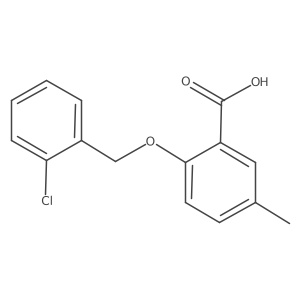 2-[(2-Chlorophenyl)methoxy]-5-methylbenzoic acid Structure