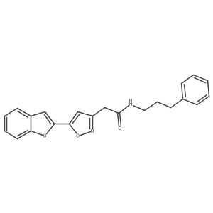 O=C(Cc1cc(-c2cc3ccccc3o2)on1)NCCCc1ccccc1结构式