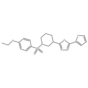 2-(1-((4-Ethoxyphenyl)sulfonyl)piperidin-3-yl)-5-(thiophen-2-yl)-1,3,4-oxadiazole结构式
