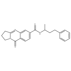 9-oxo-N-(4-phenylbutan-2-yl)-1,2,3,9-tetrahydropyrrolo[2,1-b]quinazoline-6-carboxamide结构式
